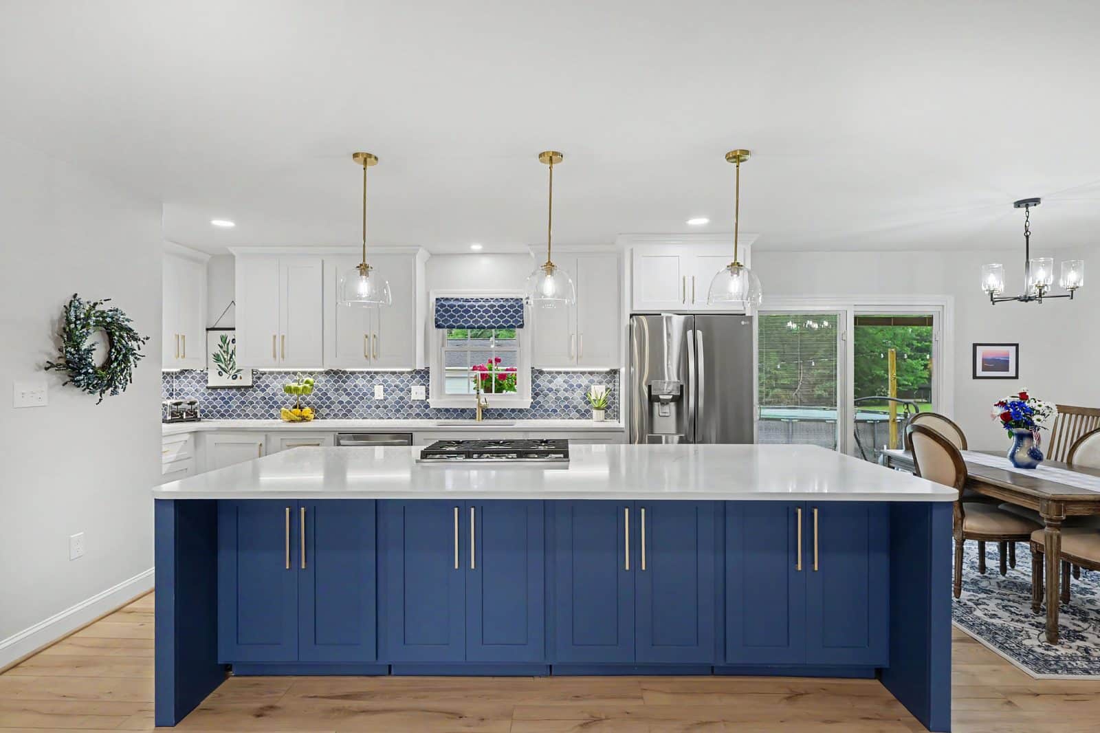 Tiled backsplash in custom kitchen at 1070 Legion Club Road Salisbury NC