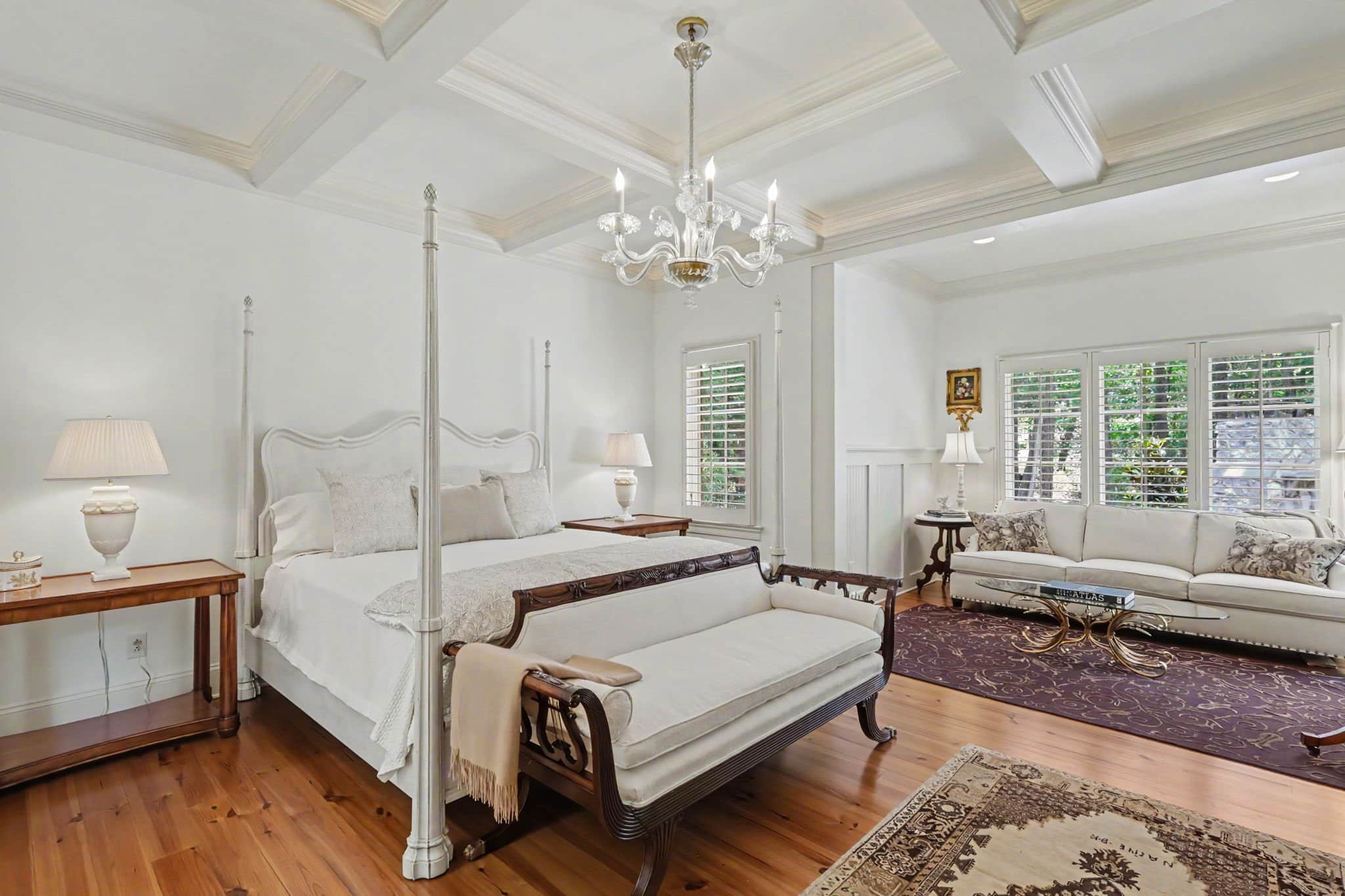 Primary bedroom on main floor at 508 Hideaway Ridge Court Matthews NC