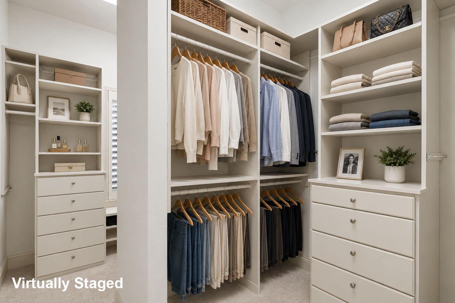 Spacious walk-in closet in the primary suite at 508 Hideaway Ridge Court
