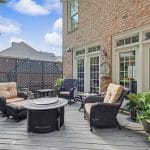 Trex deck and patio seating area, Kensington at Ballantyne home Charlotte NC